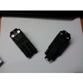CONNECTOR 3PINS MALE+FEMALE BLACK
